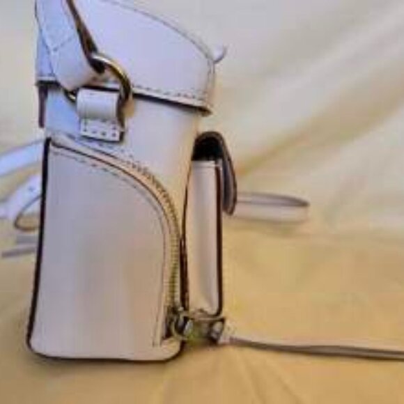 Ivory White Leather Rebecca Minkoff Crossbody Bag Great Style Retail Value $98 - Picture 10 of 11
